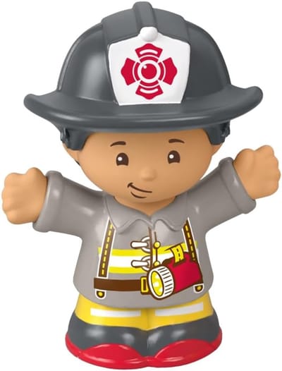 Vervangend Brandweerman Figuur - Kleine Mensen Speelgoed - Spelen en Verzamelen - Origineel Onderdeel - 3 Inch Hoog - Meerkleurig