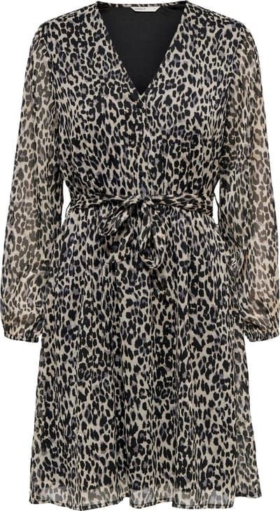 Getailleerde blousejurk met all-over motief model 'CERA'
