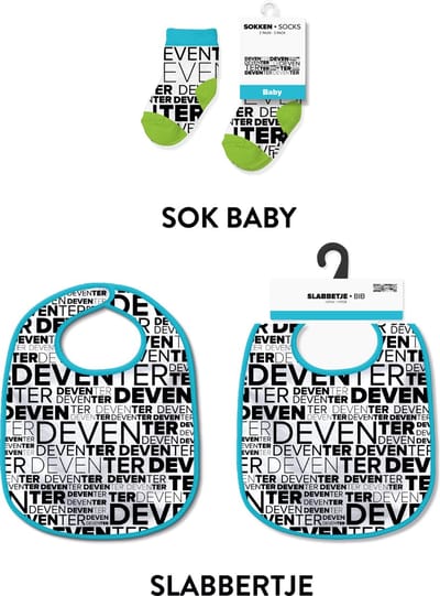 Slabbetjes en sokken met tekst - Baby cadeautjes en kraamcadeautjes - Deventer