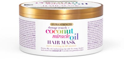 OGX Kokoswonderolie Haarmasker, Extra Kracht Schade Herstel, Intens Voedend Masker voor Droog & Beschadigd Haar, Met Kokosolie & Tiaré, 300 ml