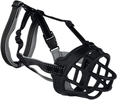 Honden Muilkorf - Snuit Flex - Veilig Trainen - Ergonomische Pasvorm - Maat M - Zwart