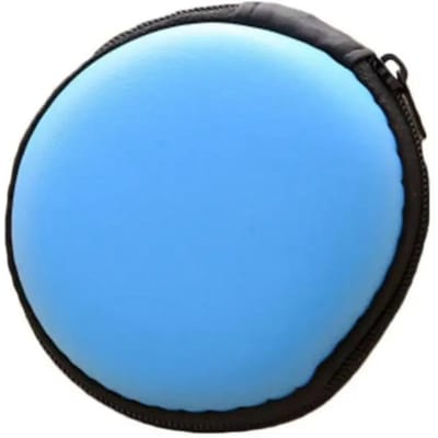 Mini sac portable pour écouteurs, porte-monnaie, étui pour écouteurs, câble USB, boîte de rangement, portefeuille, pochette de transport, sac pour écouteurs, accessoire bleu ciel