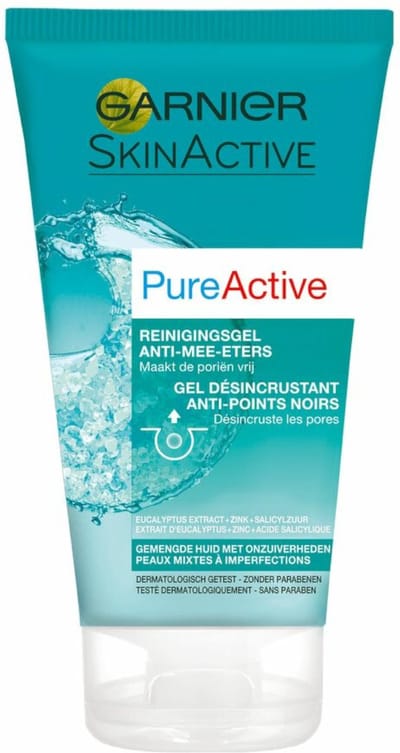 Garnier PureActive Dagelijkse Scrub - Exfoliëert Zacht en Maakt de Poriën Vrij - Met Niaciamide & BHA - 150 ml