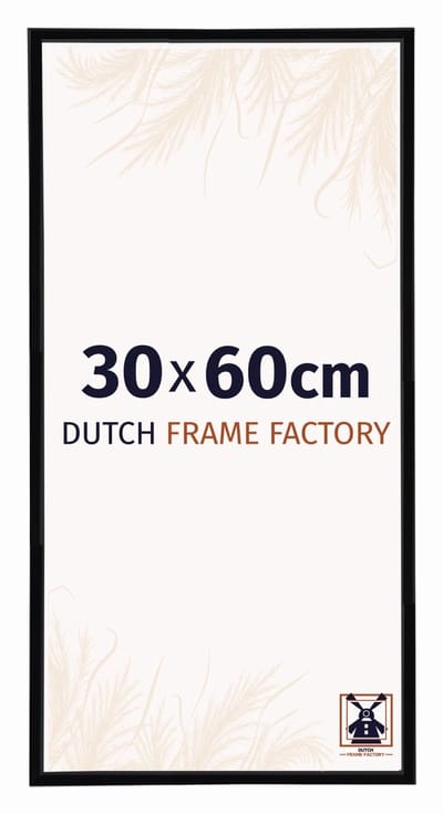Fotolijst 30x60 cm - Kunststof - Zwart Hoogglans - Angers