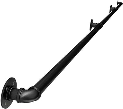 Trapleuning kit - Smeedijzeren beugels - Veilige ondersteuning - Roestwerende coating - 30-300 cm - Zwart