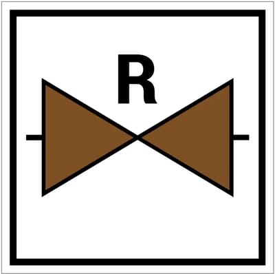 Rioolafsluiter bord | gecoat dibond materiaal | 10 x 10 cm