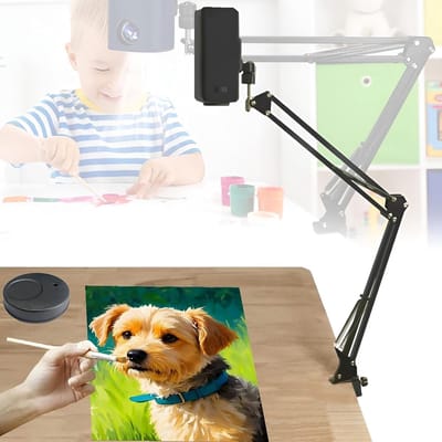 Tekenprojector Standaard - Projectie Tekenen - Kunst Maken - 360 Graden Rotatie - Verstelbare Grootte - Zwart