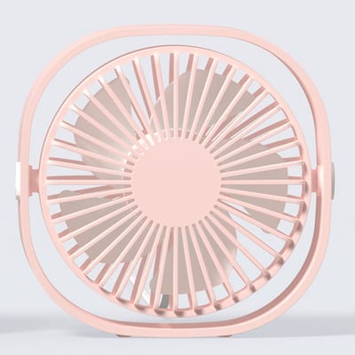 USB Tafelventilator - USB Ventilator - Mini Ventilator - Compact - 3 Windstanden - Roze