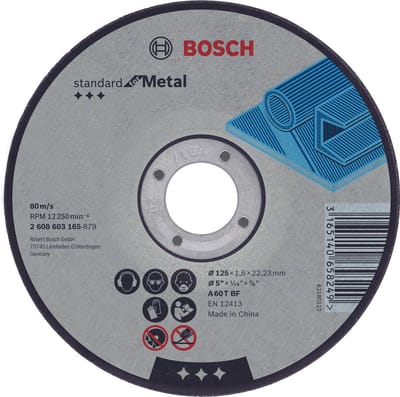 Doorslijpschijf recht Standard for Metal A 30 S BF, 125 mm, 22,23 mm, 2,5 mm 1st