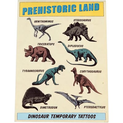Tatoeage voor kinderen Rex London temporaires Prehistoric Land (x2)