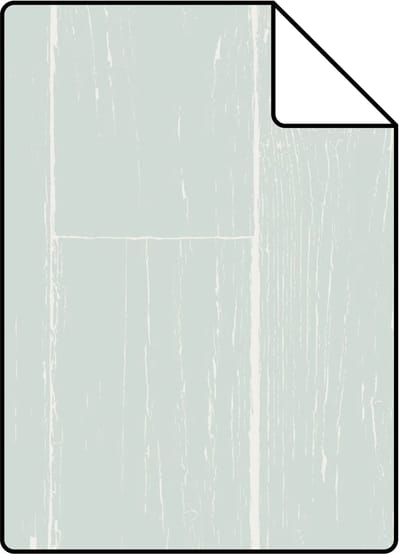 Proefstaal Origin Wallcoverings behang verweerde houten planken mintgroen - 26,5 x 21 cm - 347540-S