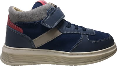 Naturino - Otzar - mt 25 - elastiek /velcro hoge lederen sneakers - blauw