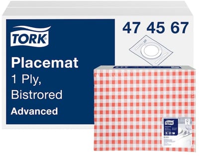 Tork 474567 placemat bistrorood 42x27 cm 2500 stuks (474567)
