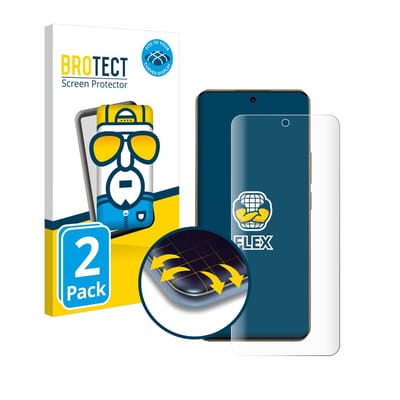 BROTECT - Screenprotector voor realme 14 Pro Plus - Folie Beschermfolie transparant volledig dekking - 2 Stuks