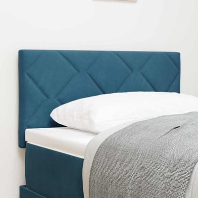 vidaXL - LED - Hoofdbord - Donkerblauw - 80 - cm - Fluweel