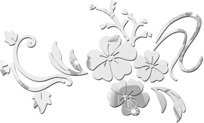 Dailygoods- Muursticker 3D Bloem - Verwijderbare Wanddecoratie - Acryl Spiegel - Decoratieve Muurdecoratie - Geschikt voor Woonkamer/Slaapkamer - Lange Levensduur