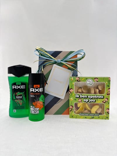 Geslaagd •Cadeaupakket Jongens• Axe Jungle Fresh Apetrots - Leuk om cadeau te geven - Perfect Gifts