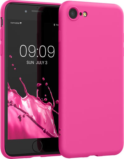 kwmobile telefoonhoesje geschikt voor Apple iPhone SE (2022) / iPhone SE (2020) / iPhone 8 / iPhone 7 - Hoesje voor smartphone - Back cover in magenta