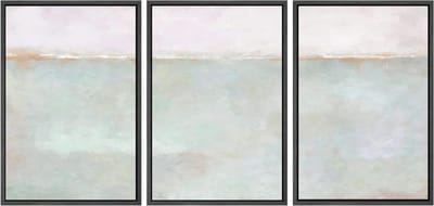 Canvas Muurkunst Set - Abstracte Prints - Woonkamer Decoratie - 3 Delige Set - 40x60 cm - Meerkleurig Pastel