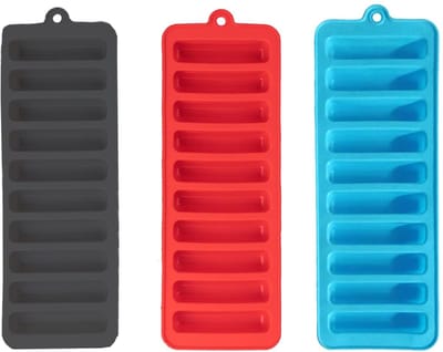 Dailygoods- IJsblokjesbakjes Mini - IJsblokjesvorm Siliconen - IJsblokjesvormen - BPA Vrij - Voor Dranken/Cocktails - 3 Stuks