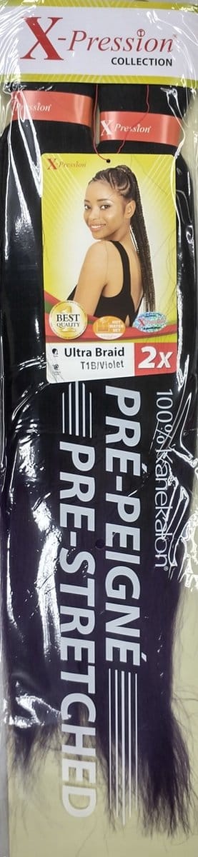 X-PRESSION - ULTRA BRAID PRE-STRETCHED NUMMER T1B/VIOLET