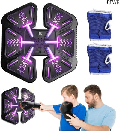 RFWR® Boksmachine met Bluetooth en LED Verlichting – Interactieve Muziek Training voor Volwassenen