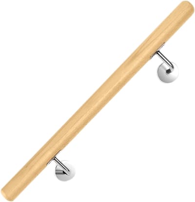 Houten Trapleuning - Wandmontage Reling - Veilige Toegang - Ergonomisch Ontwerp - 30 cm Lengte