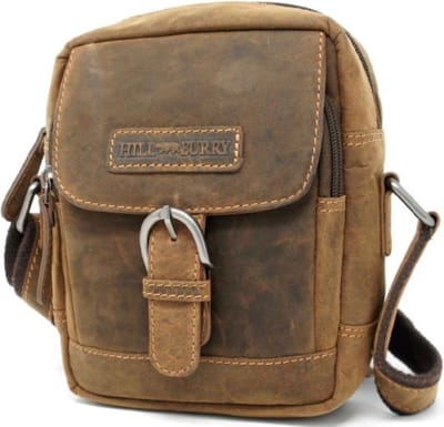 Hillburry HT-05 - Leren schoudertas-Crossbody - klein formaat - (bxhxd) ca. 15cm x 19cm x 5,5cm