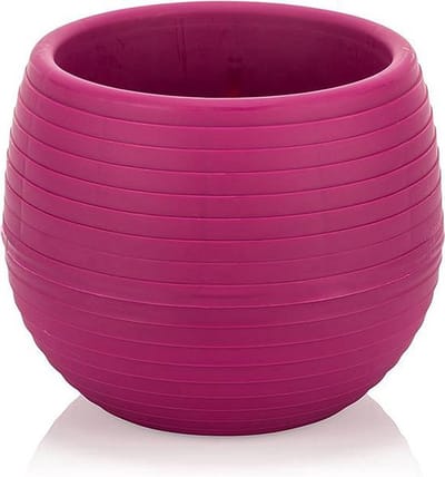 6st ronde cactus bloempotten fushia 13cm met drainage UV-bestendige stekpotjes