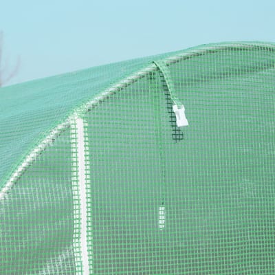 Wishdor - Foliekas Met Boogdak - Oprolbare Deur En Gaasramen - Stalen Frame - Groen - 500 X 200 X 205 Cm