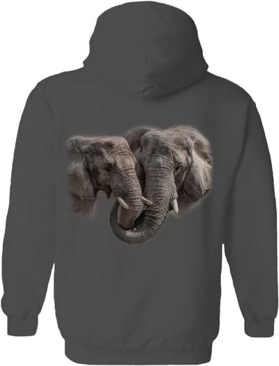 Olifanten Big Hug - Elephants The Coloured House Hoodie S