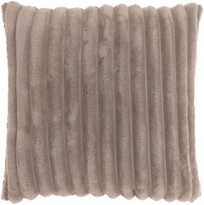 Unique Living Sierkussen Lex - Polyester - Taupe - 50x50 cm - Brede Rib