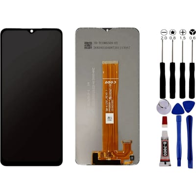 A04S SM-A047F A047M LCD + gereedschap + zwart zelfklevend scherm