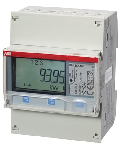 ABB 3 Fase Indirecte Energie Meter 6A 230/400V AC - 2CMA100183R1000