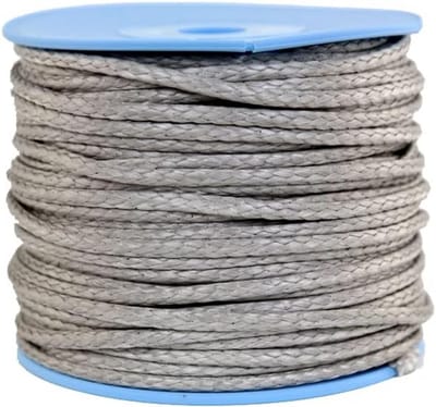 Gevlochten Touw van Hoge Sterkte met Lage Rek - 3 mm Diameter - 50 Meter Grijs