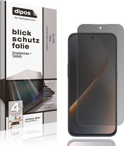dipos – Matte Privacy Screenprotector geschikt voor Nubia Neo 5 5G | Anti-Spy Beschermfolie