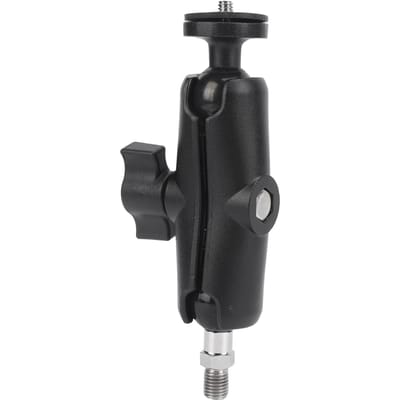 Motorfiets Fiets Stuur Camera Houder 360 graden Achteruitkijkspiegel Montagebeugel Met 14in Standaard black