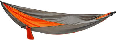 Draagbare Hangmat - Kampeer Hangmat - Ontspanning Buiten - Inclusief Opbergtas - 260 x 140 cm - Zilvergrijs Oranje