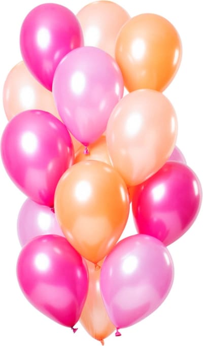 Folat - Ballonnen Peachy Flamingo Metallic 30cm - 15 stuks