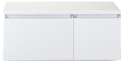 Frozen Badmeubelset 100 cm - Greeplijst in Kleur - Wastafel Onderkast met Bovenblad Wit Hoogglans
