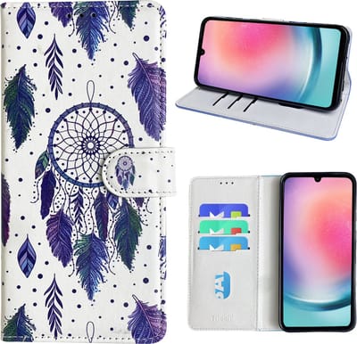 Hoesje geschikt voor Samsung Galaxy A24 Bookcase met dromenvanger print
