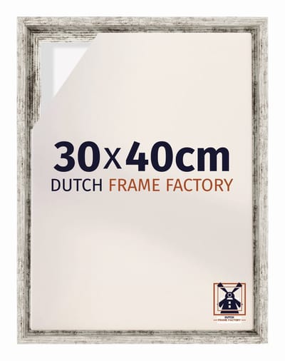 Baklijst 30x40 cm - Wit Vintage - Geschikt voor Canvasdoek - MDF Baklijst Lausanne
