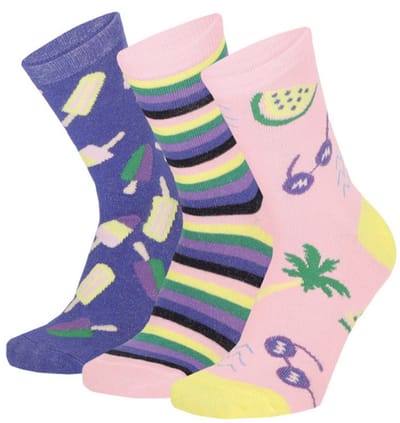 Apollo - Girls - Meisjes - Sokken - 3-pack - Zomer - Maat 35/38