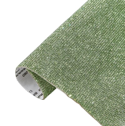 Dailygoods - Bling Strass Sticker 19 x 24 cm, Diep Groen voor Decoratie
