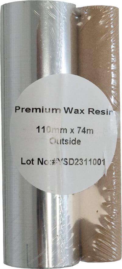 DULA Compatible Thermal ribbon - Wax/Resin - 110mmx74m - Thermisch transfer lint - Inktlint - Printerlint - Zebra 3200