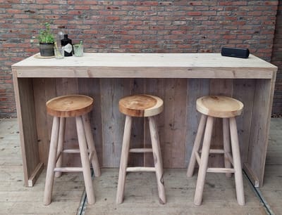 Steigerhouten Barmeubel - Aperitief bar - Buitenbar
