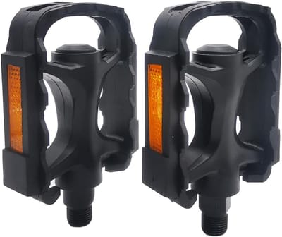 Universele Fiets Pedalen 9/16 inch - Lichtgewicht Kunststof Platform Pedalen met Reflectoren voor Racefiets en MTB