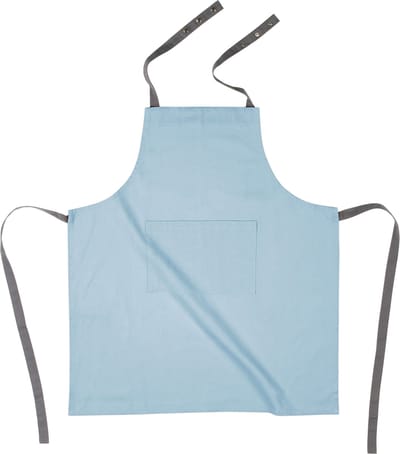Schort solid 74x85 op haak, SET/2, soft blue