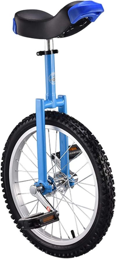 Eenwieler - Monowiel - Balans Oefenen - Antislip Bergbanden - 18 inch - Blauw