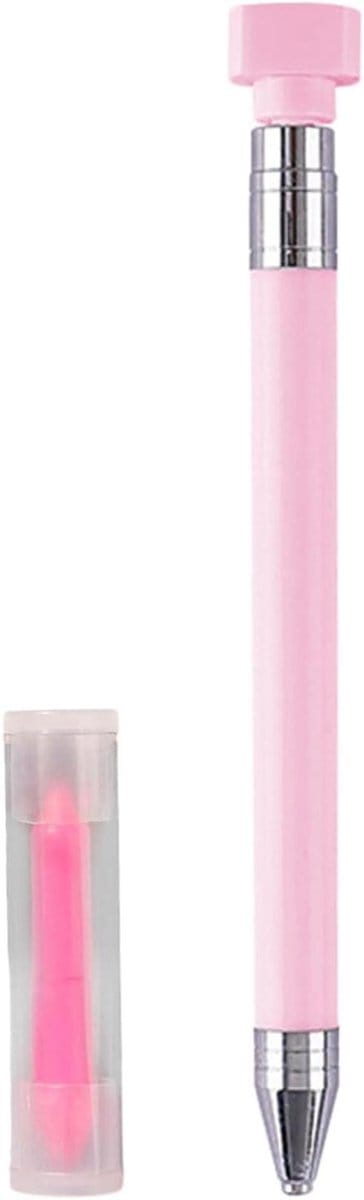 Wax Stift - Rhinestone Pen - Knutselen Decoratie - Navulbaar Gereedschap - 13.5 cm - Roze